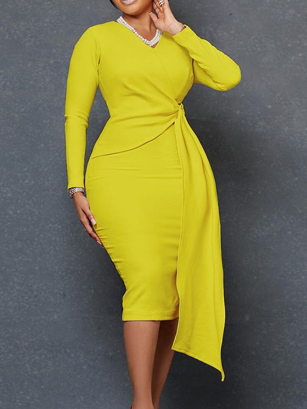 Beautiedoll Draped Bodycon Dress