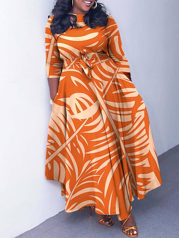 Beautiedoll Printed Tied Dress