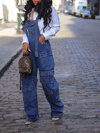 Beautiedoll Cargo Denim Overalls