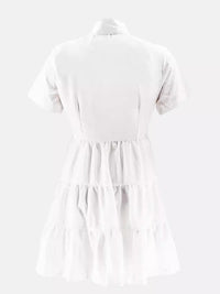 Beautiedoll Short-Sleeve Ruffle Shirt Dress
