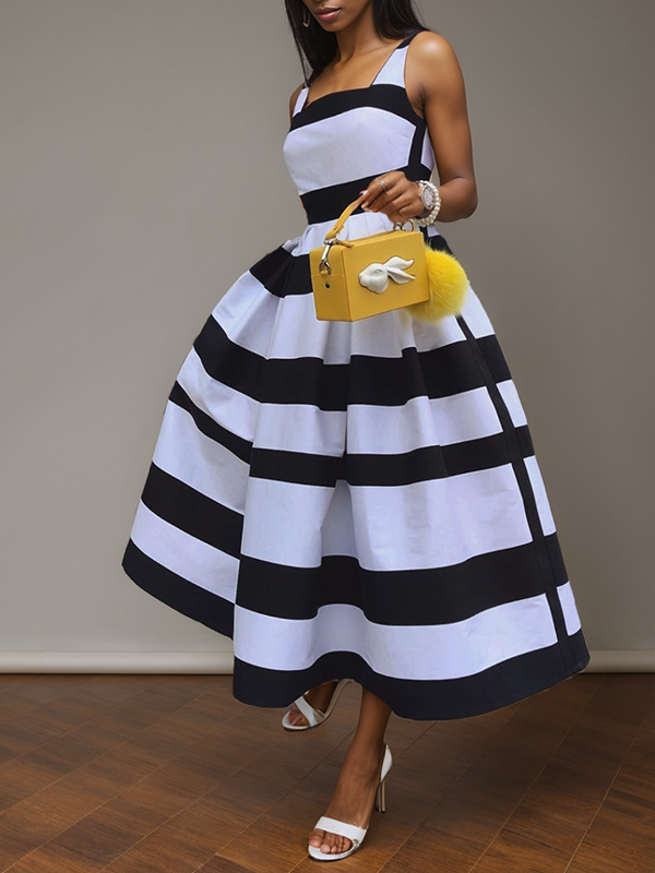 Stripe Sleeveless Dress