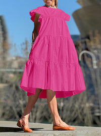 Beautiedoll Solid Ruffle Dress