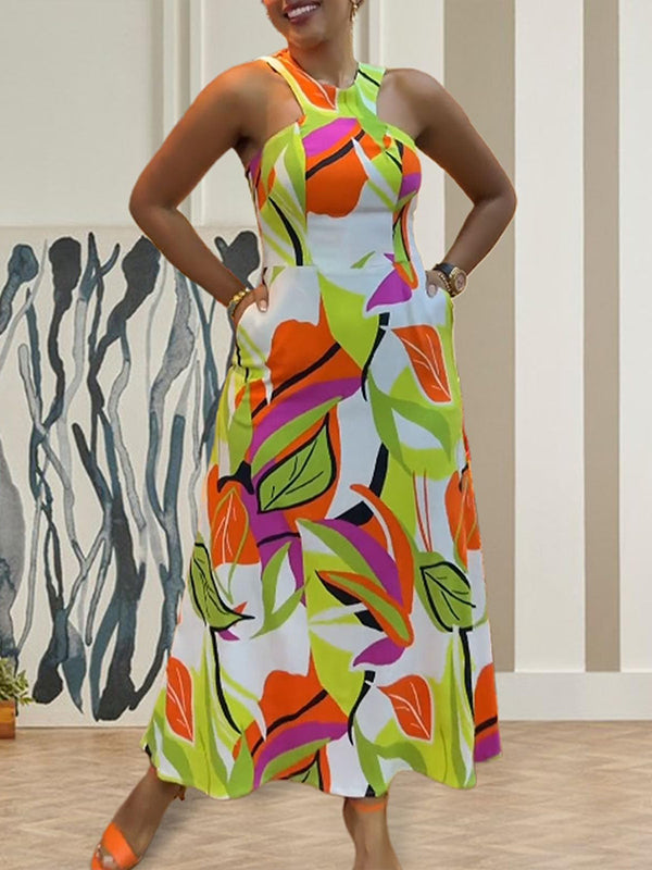 Printed Sleeveless Dress