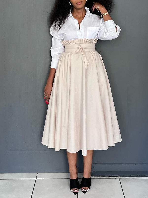 High-Waist Tied Skirt