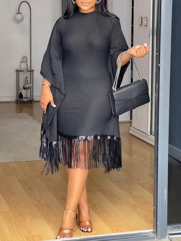 Fringe Combo Dress