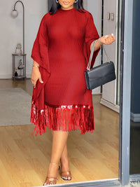 Fringe Combo Dress