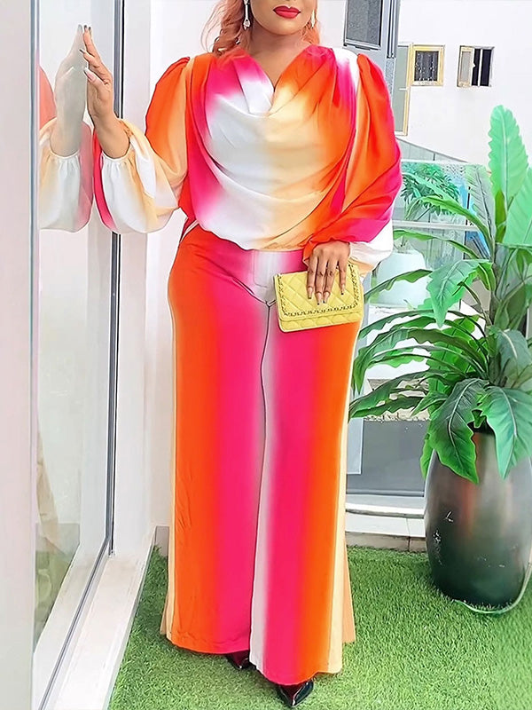 Rainbow Blouse & Pants Set