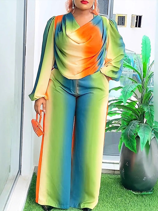 Rainbow Blouse & Pants Set