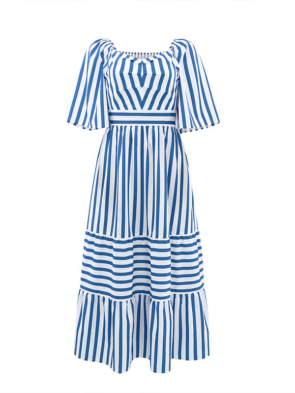 Stripe Ruffle Dress