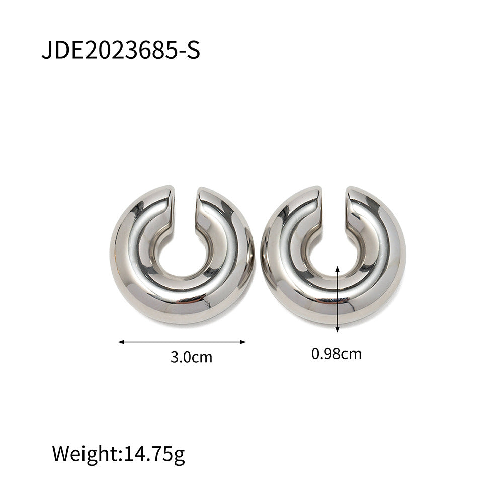 Waterproof Pipe Hoop Earrings