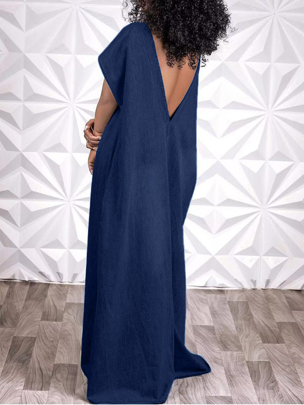 V-Back Maxi Dress