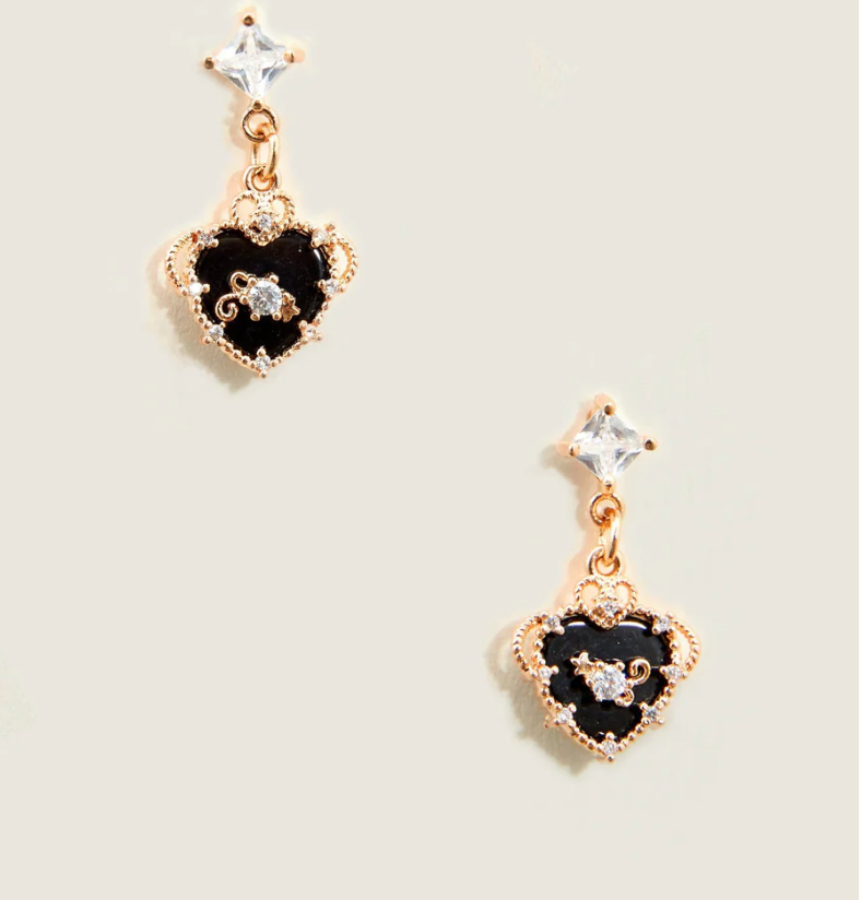 Black Rose Earrings