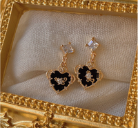 Black Rose Earrings