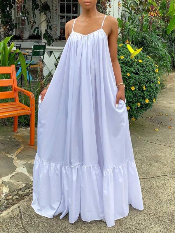 Beautiedoll Cami Ruffle Maxi Dress