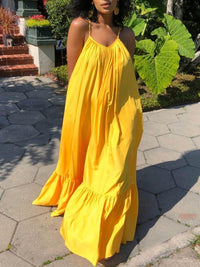 Beautiedoll Cami Ruffle Maxi Dress