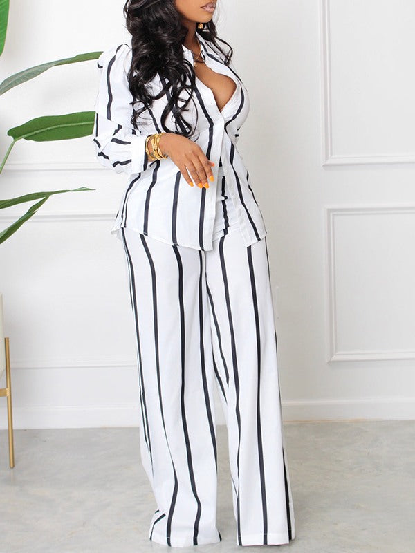 Beautiedoll Stripe Shirt & Pants Set