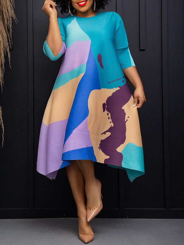 Beautiedoll Printed Midi Dress