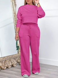 Beautiedoll Solid Sweatshirt & Pants Set