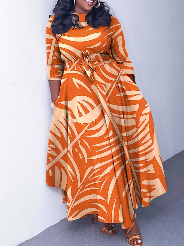 Beautiedoll Printed Tied Dress