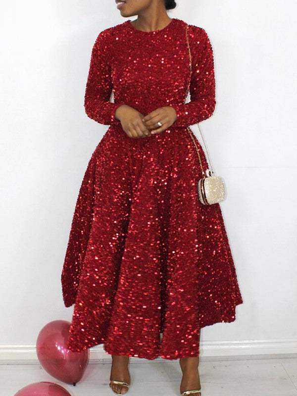 Beautiedoll Sequin Midi Dress