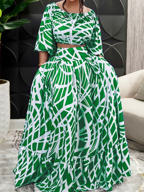 Beautiedoll Printed Skirt Set