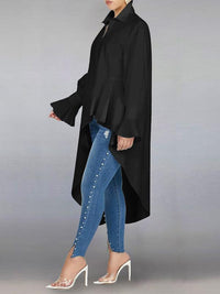 Beautiedoll Bell-Sleeve High-Low Tunic Shirt