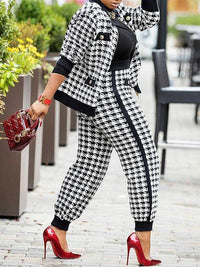 Beautiedoll Houndstooth Jacket & Pants Set