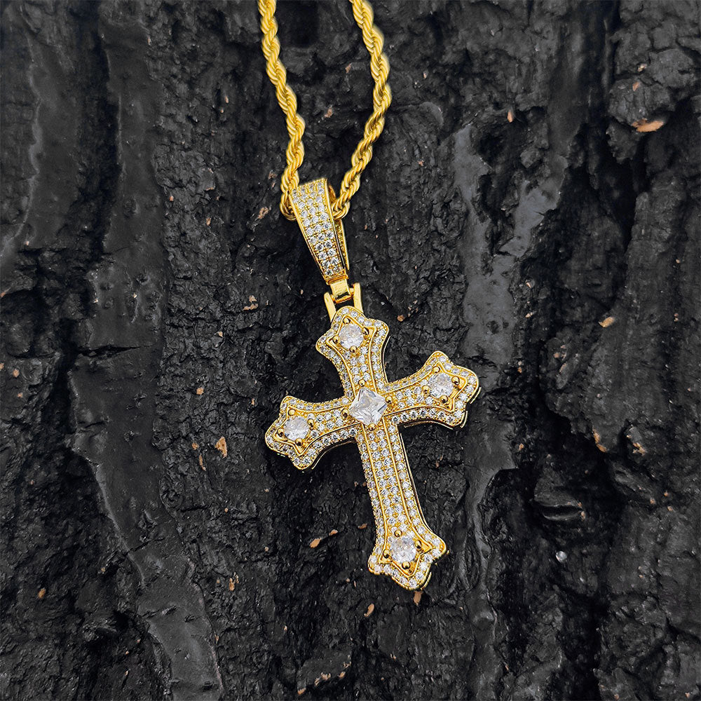 Jesus Cross CZ Necklace