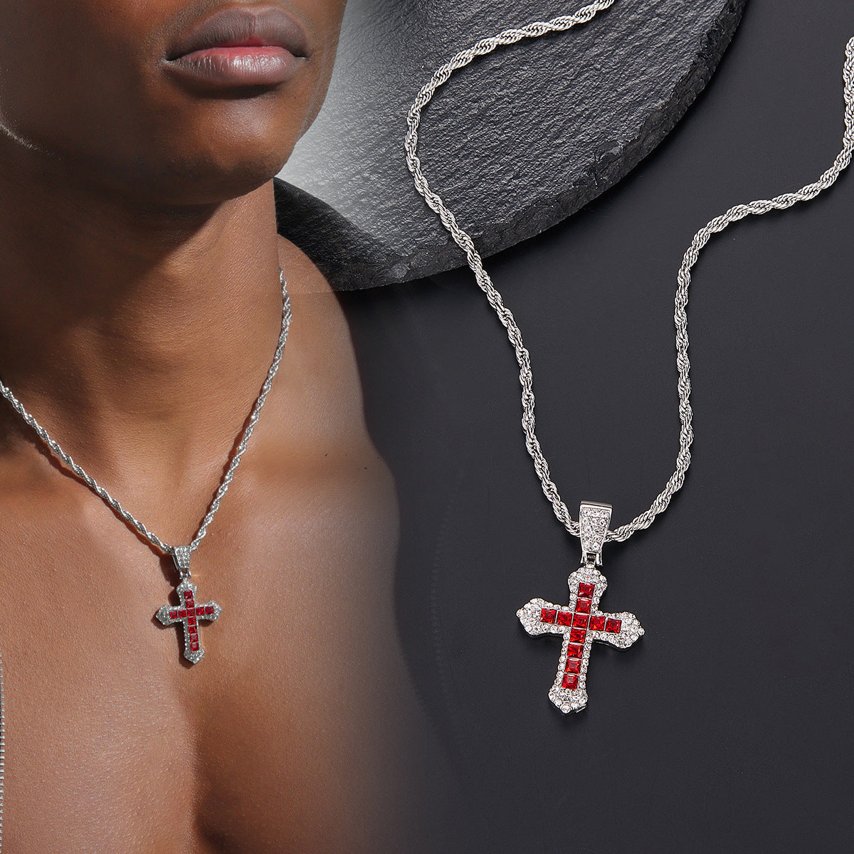 Color Cross Necklace