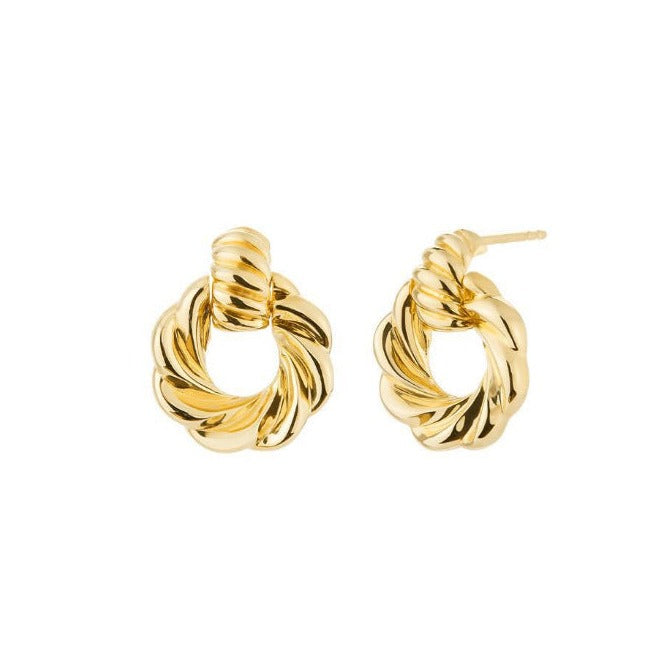 Twisted Rope Hoop Earrings