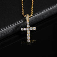 Simple CZ Cross Necklace