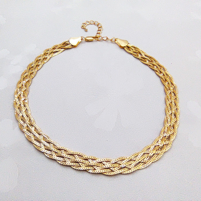 Braided Herringbone Wide Chain