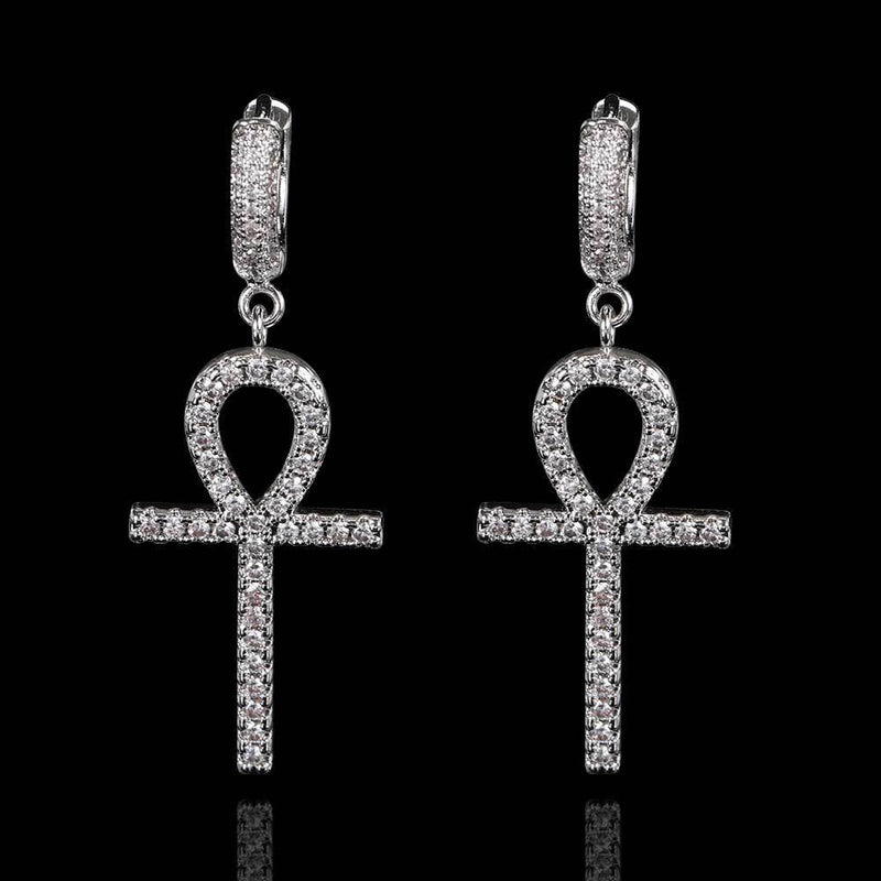 Ankh Key Earrings